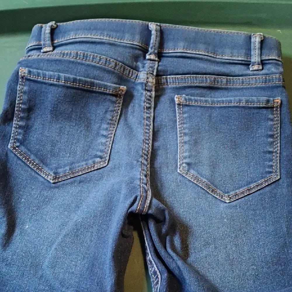 Wonder Nation Blue Jeans with Floral Accents (Chi006)